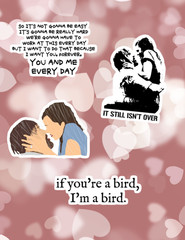 The Notebook Romance Movie 4pc Sticker Pack