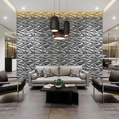 33 Pack 3D Textured Wall Panels – Brushed Silver Decor for Any Room