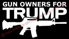 Gun Owners for Trump Donald Trump President 2016 Vinyl Decal Bumper Sticker AR15
