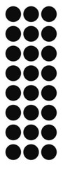 1″ Black Round Label Dots Stickers Color Coding Inventory 1 Inch Dot