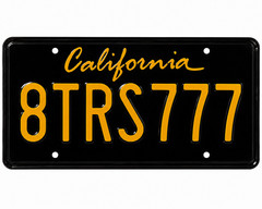Gloss California Plate Wrap DIY Kit (BLACK AND YELLOW) KIT 2 PLATES