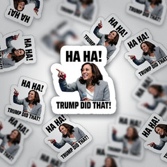 100 PCs “TRUMP DID THAT” Kamala Harris Sticker Pack Funny Trump Decal – 1.1 x 1″