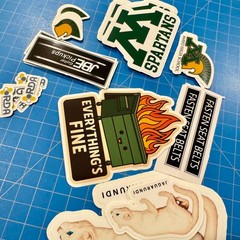 Custom Printed Vinyl Sticker – Send Your Image – Waterproof – sizes Available