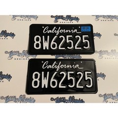Gloss California Plate Wrap DIY Kit (BACK & WHITE ) KIT 2 PLATES