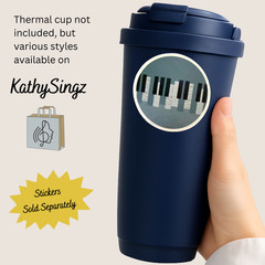 Abstract Piano Keys 2in Vinyl Sticker Music Circle No79
