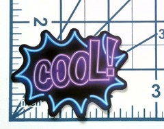 COOL Neon Sticker Die Cut Vinyl Decal Pop Art Speech Bubble Rad Laptop Journal