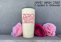0% Liberal Zero Percent Decal Sticker Trump MAGA Make America Great Political US