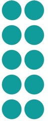 1.5″ Turquoise Blue Round Dots Stickers Color Coding Inventory 1.5 Inch Dot