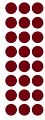 1″ Burgundy Round Label Dots Stickers Color Coding Inventory 1 Inch Dot