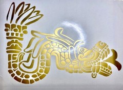 Quetzalcoatl, Serpiente Emplumada, Sticker, Decal Permanent Vinyl, Mexico, Aztec