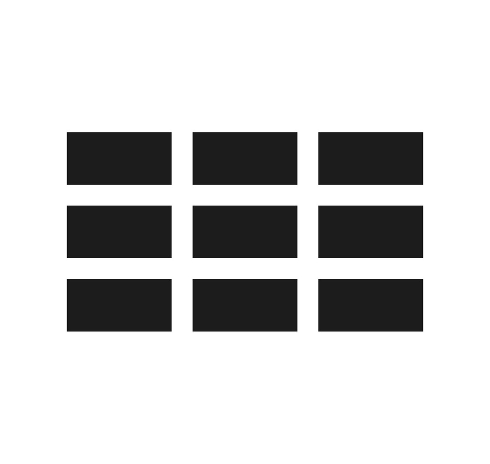 Set of 9 Rectangle shape 2:1 ratio Shape Sticker