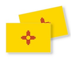 New Mexico State Flag -Set of 4 Vinyl Sticker / Adhesive Decals Various Sizes