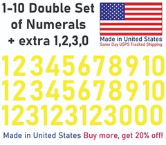 1-10 20+10 Outdoor Vinyl Decal Numbers for Mailbox, Door, Wall, Address, Locker
