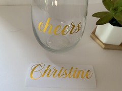 Custom Text Vinyl Lettering Sticker Decal Personalized Script Fonts In Chrome