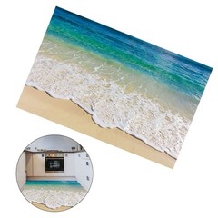 Floor Stickers None PVC 90*58 Cm Sea Stickers Wall Print Decal Waves 1set