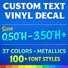 Custom Text Vinyl Lettering Sticker Decal Window Trailer Business Car Name Boat!