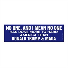 Anti-Trump & MAGA Political Bumper Sticker