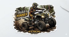Quad Runner 500 Sticker Decal Phone Laptop