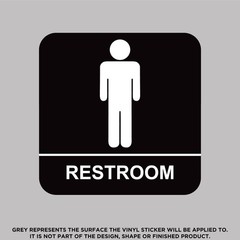 Various Bathroom & Rest Room High Quality Vinyl Sticker Signs & Decals