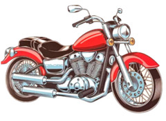 Motorcycle Easy Iron on Sublimation Stickers Biker T-shirts Hoodies Hat (3 Pack)