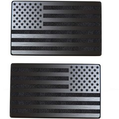USA Flag Magnet Decals for Cars Trucks 2pcs Forward and Reverse Set 5″x3″, Black