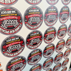 Bulk Custom Laminated Vinyl Stickers – Gloss Printed Multiple Sizes MTO