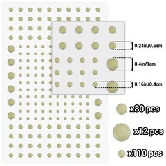 202 Pcs Domed Glow in The Dark Dots Stickers Luminous Wall Ceiling Stickers D…