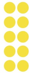 1.5″ Light Yellow Round Label Dots Stickers Color Coding Inventory 1.5 Inch Dot