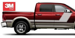 Angled Hockey Tailgate 3M Vinyl Sticker Graphic Decal Stripe 2017 Ram 1500 Quad