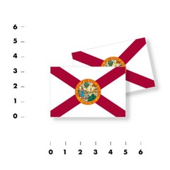 Florida State Flag – Set of 4 Vinyl Sticker / Adhesive Decals Various Sizes