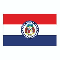 Missouri State Flag Sticker, Decal, Bumper Sticker Vacation Sticker 3″ x 5″