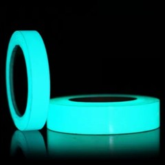 2x Glow-In-Dark Luminous Tape Blue Adhesive Strip Floor Fluorescent 10ft Roll