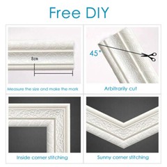 15ft Waterproof 3D Wall Border Wall Paper Decor Sticker Self-adhesive Home DIY