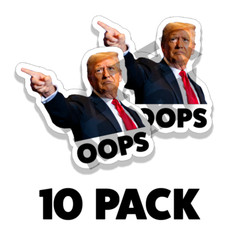 Donald Trump OOPS Stickers Decal Car Gas Pump Station 2″ Trump Sticker 5PK