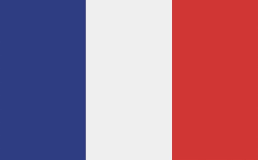 STICKER French France Flag red white blue vinyl laminated Made in USA