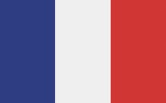 STICKER French France Flag red white blue vinyl laminated Made in USA