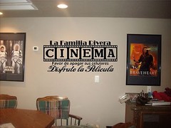 Cinema Theatre customized sign home movie theater vinyl wall decor mural decal