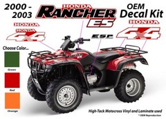 Honda Rancher 350 ES 4×4 2000 2001 2002 2003 OEM Decal Graphics Marks Sticker