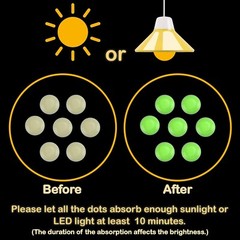 202 Pcs Domed Glow in The Dark Dots Stickers Luminous Wall Ceiling Stickers D…