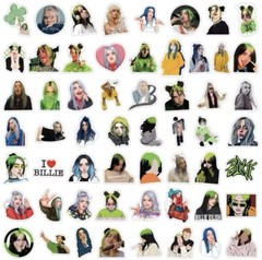 Billie Eilish Stickers 50pk Billie Random Mix Stickers Eilish Funny Cool Sticker