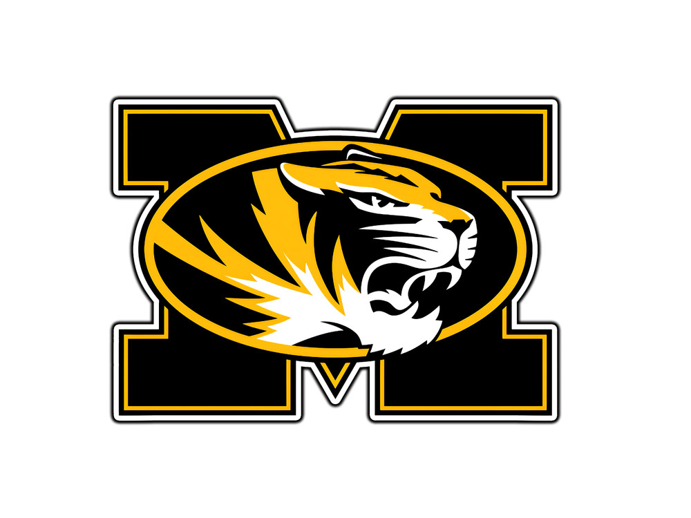 #339 Missouri Tigers Monogram Logo #2 Waterproof Vinyl Sticker Decal Die-Cut