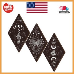 Unique Butterfly & Moon Phase Wall Decor – 3-Piece Rustic Art Set for Any Room