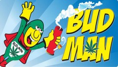 Bud Man – Large – 6″ x 4.5″ – Rectangle Vinyl Sticker