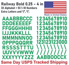 3X Alphabet & 0-10 Vinyl Decal Numbers – Mailbox, Wall, Address, Locker Stickers