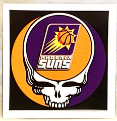 ⚡️Phoenix Suns Grateful Dead Stealie Sticker *NEW* Measures 3″ x 3″ 🌹