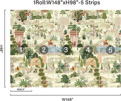 Peel and Stick Tropical Green Wall Mural – Botanical Wallpaper for Any Room