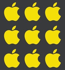 Small Apple logo Vinyl Decals Phone Laptop Small Stickers Apple Set of 12