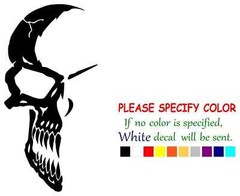Half Skul Vinyl Decal Sticker Car Truck Window Bumper Various Sizes