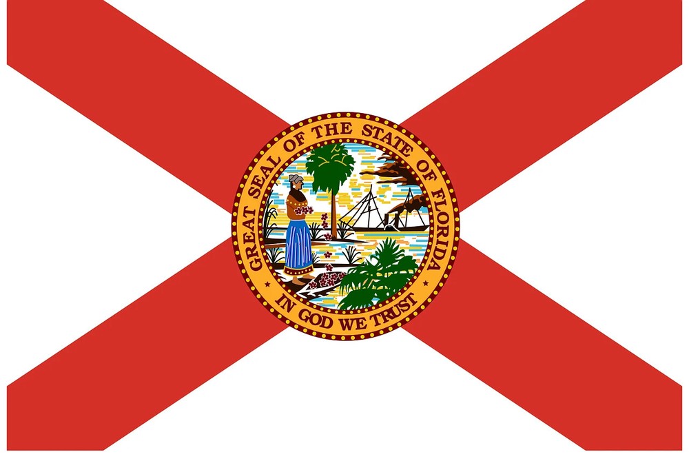 Florida state flag sticker weatherproof bumper vinyl decal