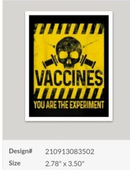 Vaccine 💉 GOV-DID PLANDEMIC HOAX STICKERS 3 Pack LOT YOU ARE THE RESEARCH